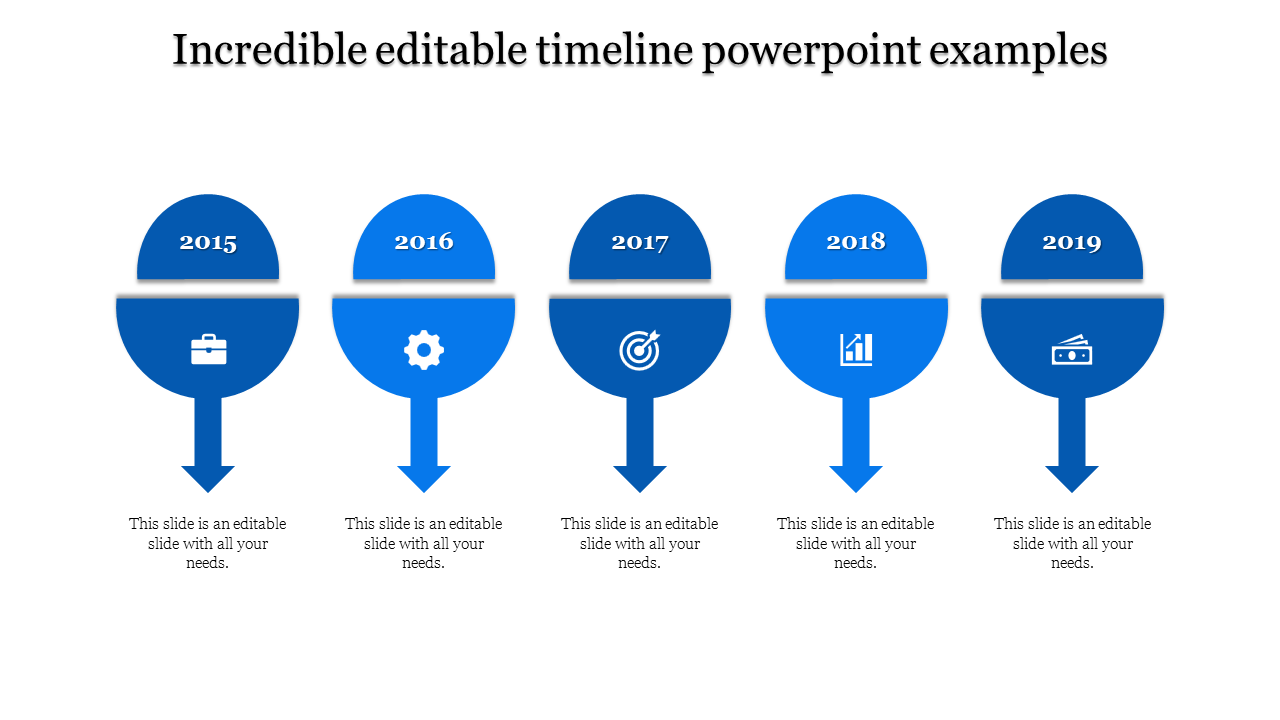 Editable timeline powerpoint-5-Blue